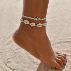 4pc/set Bohemia Shell Chain Anklet Sets For Women Sequins Ankle Bracelet On Leg Foot Trendy Summer Beach Jewelry Gift - SHOWLU FASHION STORE
