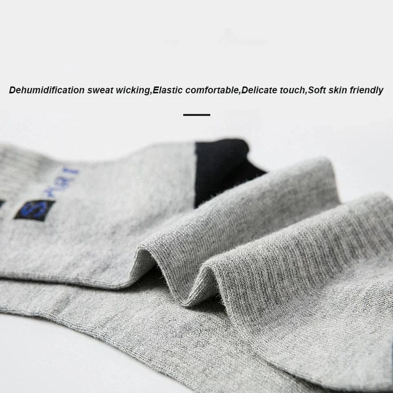 5 Pairs Men Bamboo Fiber Autumn Winter Men Socks Breathable Cotton Sports Sock Breathable Deodorant Business Socks Size 37 - 43 - SHOWLU FASHION STORE