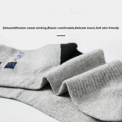 5 Pairs Men Bamboo Fiber Autumn Winter Men Socks Breathable Cotton Sports Sock Breathable Deodorant Business Socks Size 37 - 43 - SHOWLU FASHION STORE