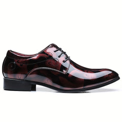 Stylish Men's Flower Print Pointed Toe Business Dress Shoes for Party, Wedding, Banquet SHOWLU FASHION STORE