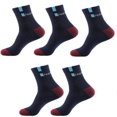 5Pairs Men Bamboo Fiber Autumn Winter Men Socks Breathable Cotton Sports Sock Breathable Deodorant Business Socks Size 37 - 43 - SHOWLU FASHION STORE