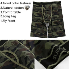 5pcs 2023 New Style Cotton Boxer Long Leg Underwear For Man Shorts Big Size And Panties Homme Luxury Brand Boxerhomme Underpants - SHOWLU FASHION STORE