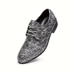 Men's Woven Embossed Trendy Business Shoes Formal Wear Retro British Style Party Shoes Performance Wedding Shoes SHOWLU FASHION STORE