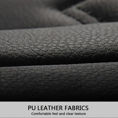 w/Pillows 5 Seats Cover For Car Faux Leather Waterproof Full Surrounded Front Rear Seat Cushion Protector Universal fit