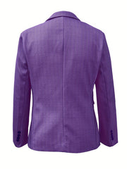 Retro Lapel Collar Herringbone Pattern Double-breasted Blazer SHOWLU FASHION STORE