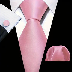 A Set Of 3 Men'S Black, Red, And Blue Solid Color Ties Is An Ideal Choice For Business Events, Weddings, Father'S Day, Valentine'S Day, And Various Holidays As Gifts