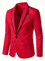 2025 Spring/Summer New European and American Men'S Fashion, Korean Version, Trendy Casual Soul Power Dinner Four Seasons Solid Color S Men'S Jacket