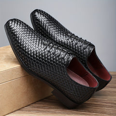 [Non Slip Rubber Sole Shoes] Plus Size Men's Whole-Cut Oxford Shoes, Comfy Non Slip Lace Up Casual Rubber Sole Formal Shoes, Men's Shoes For Banquet, Office, Business Occasion SHOWLU FASHION STORE