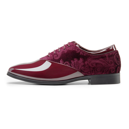 Men's formal tuxedo shoes, classic patent leather velvet lace-up formal cardan oxford shoes for evening parties SHOWLU FASHION STORE
