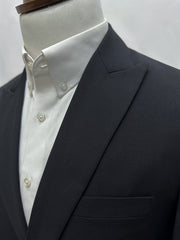 Men'S Solid Color Two-Piece Suit, Regular Fit Pants, Suitable for Business and Wedding Parties Elegant Classic Style