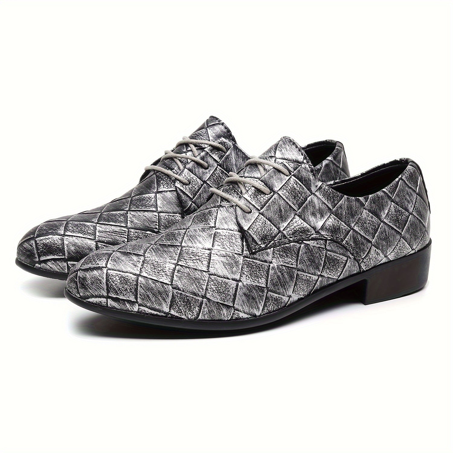 Men's Woven Embossed Trendy Business Shoes Formal Wear Retro British Style Party Shoes Performance Wedding Shoes SHOWLU FASHION STORE