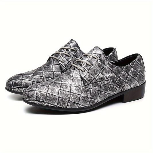 Men's Woven Embossed Trendy Business Shoes Formal Wear Retro British Style Party Shoes Performance Wedding Shoes SHOWLU FASHION STORE