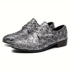 Men's Woven Embossed Trendy Business Shoes Formal Wear Retro British Style Party Shoes Performance Wedding Shoes SHOWLU FASHION STORE