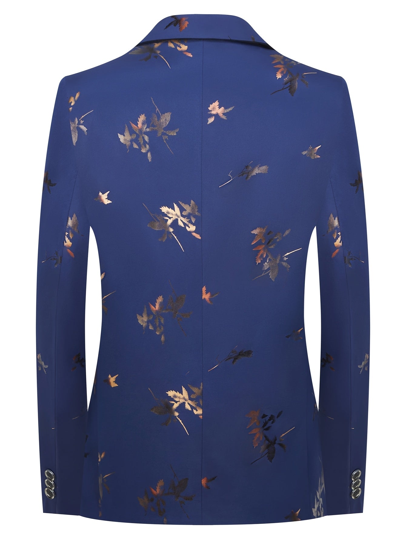 Abstract Gold-Foiled Suit with Maple Leaf Design for Spring And Autumn. SHOWLU FASHION STORE