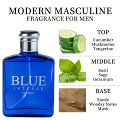 [Long-Lasting Men's Perfume] Long-Lasting 3.4Fl Oz Men's Eau De Toilette Spray - Cucumber, Muskmelon, Tangerine Flavor Perfume - Perfect for Dating, Daily Life, Parties, Gift Giving, Valentine's Day and Other Festivals SHOWLU FASHION STORE