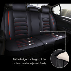 5 Car Seat Covers Faux Leather Seat Covers Full Set For Car Sedan SUV Truck Vans Front & Rear Seat Cushion Protector Wear-resistant, Breathable And Easy To Clean