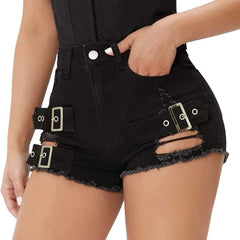 9047# new sexy low waist hole summer open hip hot pants super shorts Beachwear casual pants women jeans shorts - SHOWLU FASHION STORE
