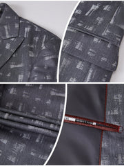 Men's 2pcs Suit Set - Double Breasted Formal Wear Peak Lapels Tuxedo Blazer Pants for Business Prom
