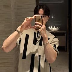 [New Sweater] Men's Short-Sleeve Knitted Sweater | New Cross-Border with Round Neck
