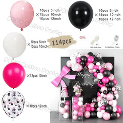 97pcs Black and Gold Balloons Arch Garland Kit Chrome Metal Latex Balloon for Wedding Graduation Birthday Baby Shower Decor Gift - SHOWLU FASHION STORE