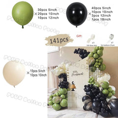 97pcs Black and Gold Balloons Arch Garland Kit Chrome Metal Latex Balloon for Wedding Graduation Birthday Baby Shower Decor Gift - SHOWLU FASHION STORE