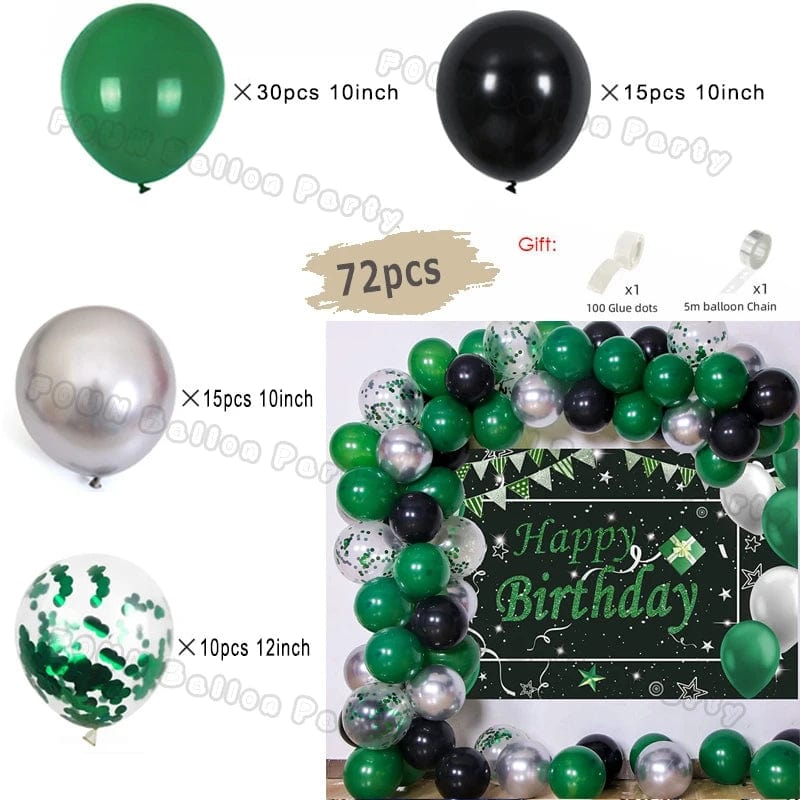 97pcs Black and Gold Balloons Arch Garland Kit Chrome Metal Latex Balloon for Wedding Graduation Birthday Baby Shower Decor Gift - SHOWLU FASHION STORE