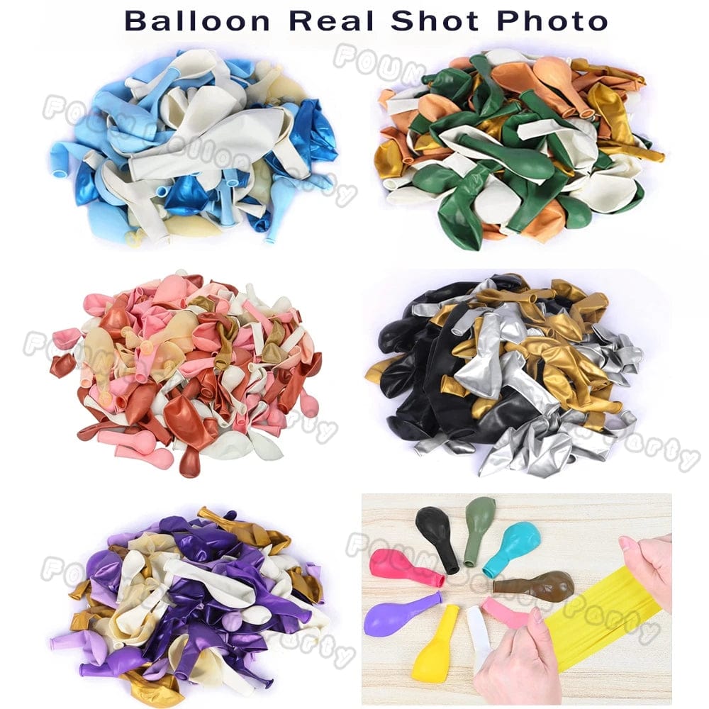 97pcs Black and Gold Balloons Arch Garland Kit Chrome Metal Latex Balloon for Wedding Graduation Birthday Baby Shower Decor Gift - SHOWLU FASHION STORE