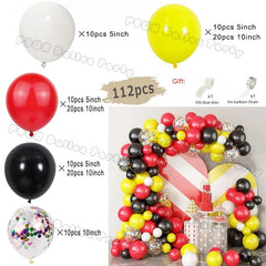 97pcs Black and Gold Balloons Arch Garland Kit Chrome Metal Latex Balloon for Wedding Graduation Birthday Baby Shower Decor Gift - SHOWLU FASHION STORE