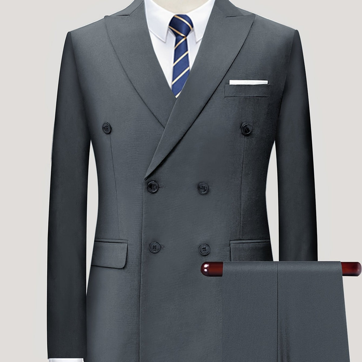 Men'S Classic One - Button Suit - 2 - Piece Suit - Vest - Stylish And Orthodox Professional Attire - Suitable For Weddings, Job Interviews, Weddings, Parties And Gatherings