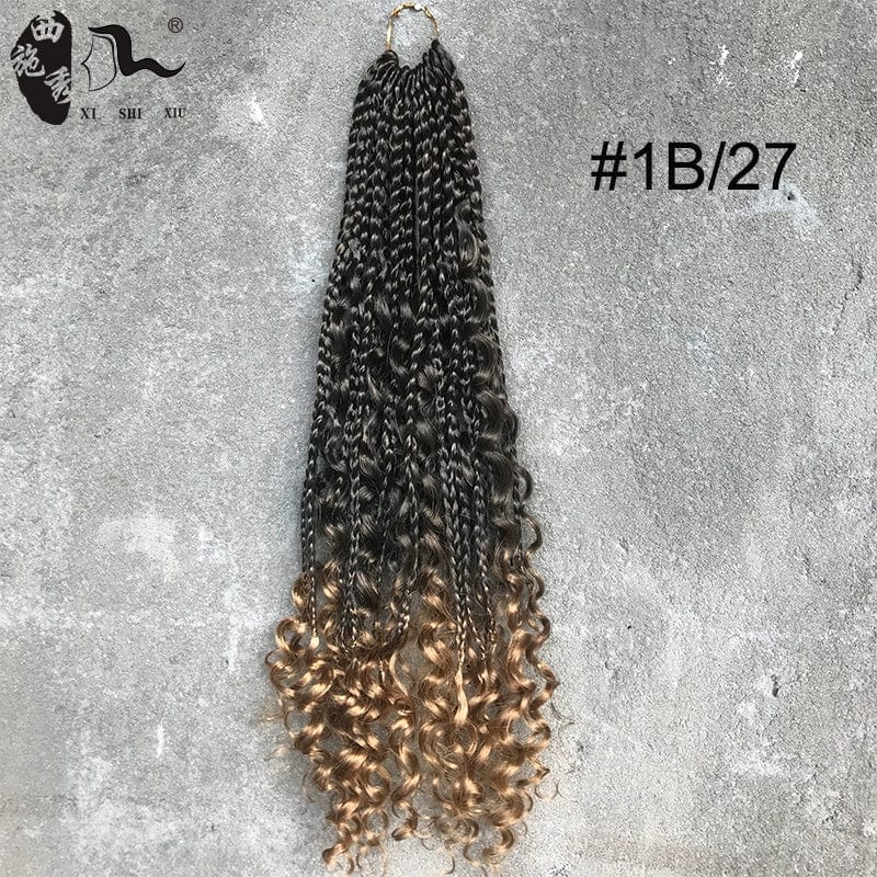 African Black Dreadlocks Three - Strand Braid Crochet Hair Extension Goddess Faux Locs Box Crochet Hair - SHOWLU FASHION STORE