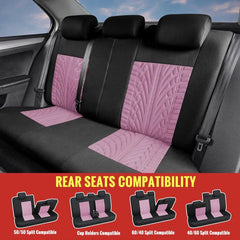 Showlu Fashion Store 0 AutoYouth Car Seat Covers Full Set Premium Cloth Universal Fit Automotive Low Back Front Airbag Compatible Split Bench Rear Seat