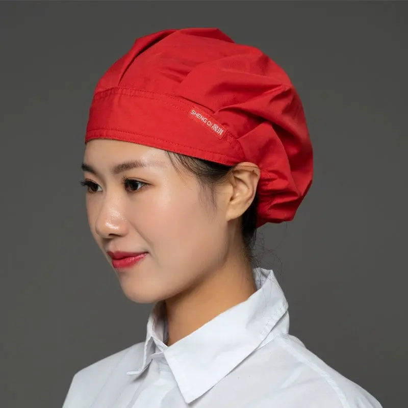 Chef Cap Women's Kitchen Household Cooking Cooking Cooking Anti - Smoke Anti - Hair Loss Catering Hygiene Cap Workshop Dust Protection Cap Breathable - SHOWLU FASHION STORE