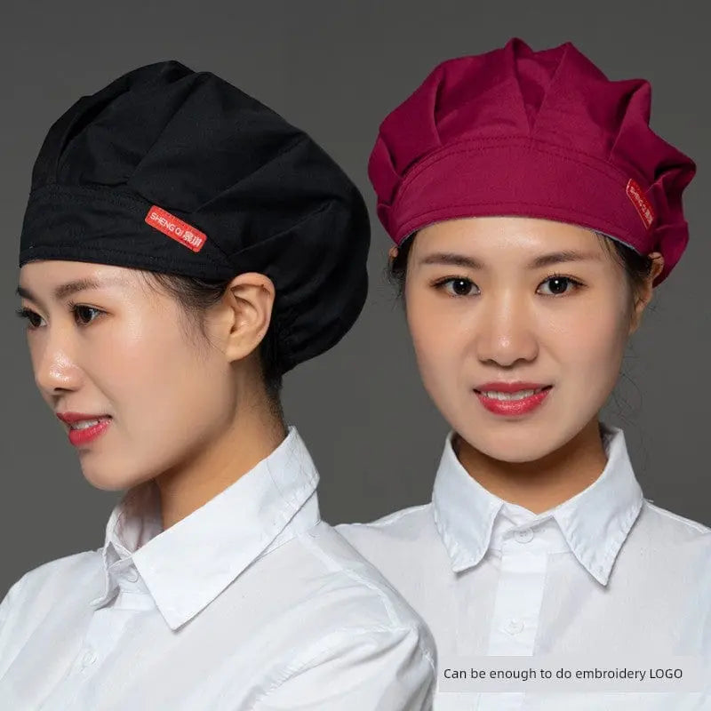 Chef Cap Women's Kitchen Household Cooking Cooking Cooking Anti - Smoke Anti - Hair Loss Catering Hygiene Cap Workshop Dust Protection Cap Breathable - SHOWLU FASHION STORE