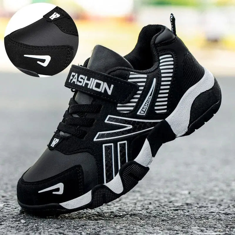 Showlu Fashion Store 0 White (leather) / 28 Children Boys Shoes School Sports Summer Mesh For Kids Tennis Casual Sneakers Children's Boy Running 7-12 Years Tenis Platform