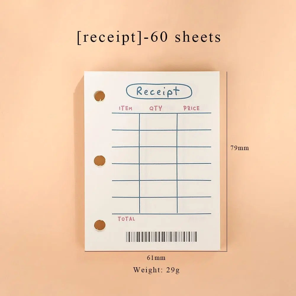 Showlu Fashion Store 0 Creative Cute Transparent 3 ring Mini Loose-leaf Hand Book Student Portable Notebook ring binder Kawaii School Supplies