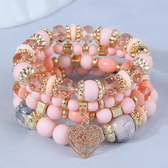 Showlu Fashion Store 0 DIEZI Bohemian White Crystal Beads Strand Bracelets For Women Girls Ethnic Tree Of Life Charm Wrap Bracelet Pulseira Feminina