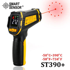 Showlu Fashion Store 0 China / ST390 Digital Infrared Thermometer Laser Temperature Meter Non-contact Pyrometer Imager Hygrometer IR Termometro Color LCD Light Alarm