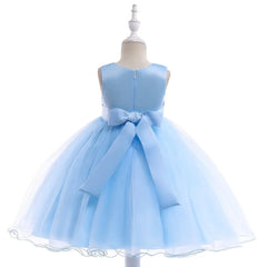 Showlu Store Nation 0 Elegant Kids Dress For Girls Birthday Wedding Costume Appliques Flower Girl Party Dresses 3 10 Years Children Summer Clothes