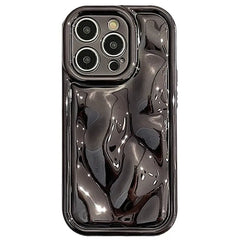 Showlu Fashion Store 0 Black / for iphone14pro(6.1") Glossy Laser Meteorite Texture Plating Case