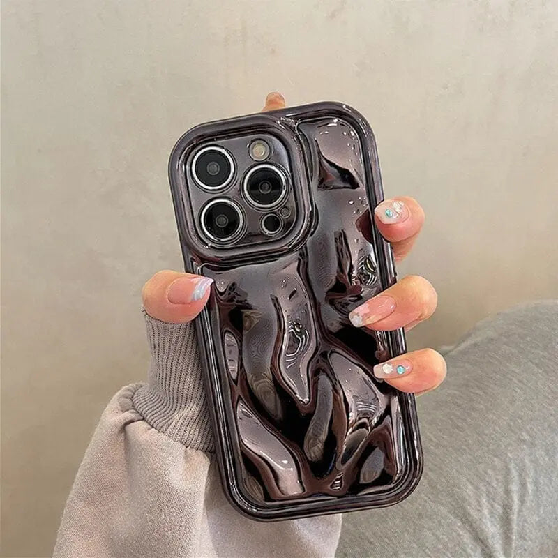 Showlu Fashion Store 0 Glossy Laser Meteorite Texture Plating Case