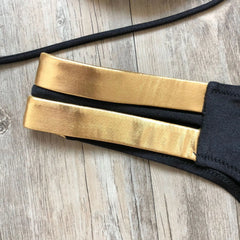 Showlu Fashion Store 0 Gold Stamping Bikini Set"