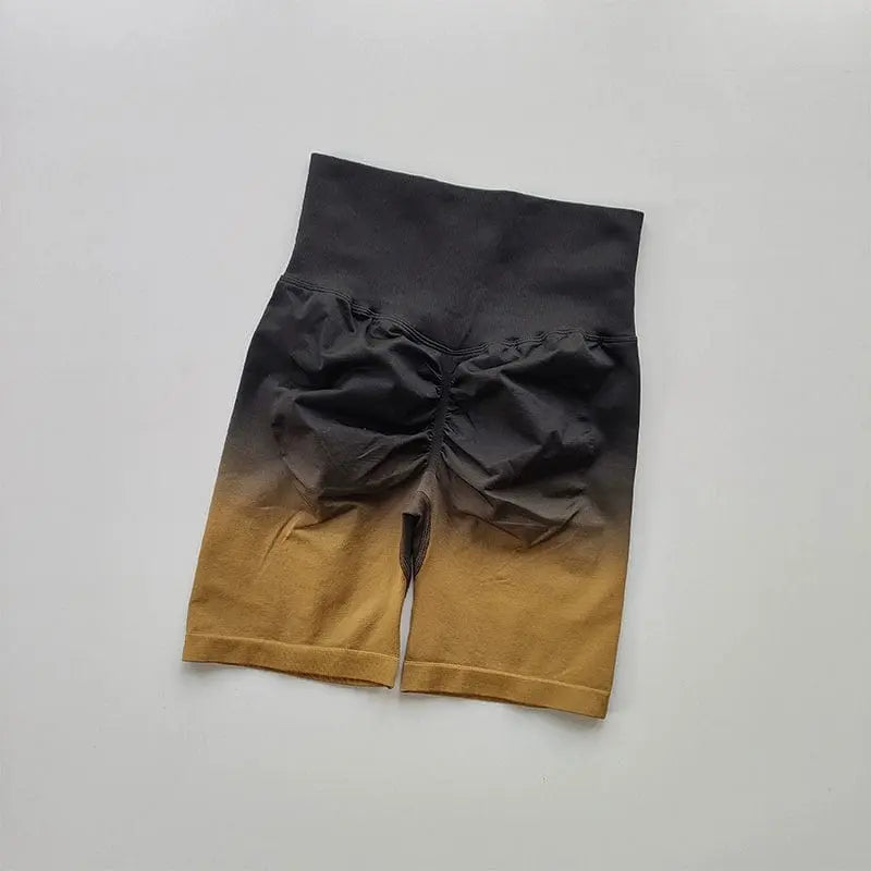 Gradient Fitness Women's High Waist Hip Lift Half Length Cycling Shorts - SHOWLU FASHION STORE