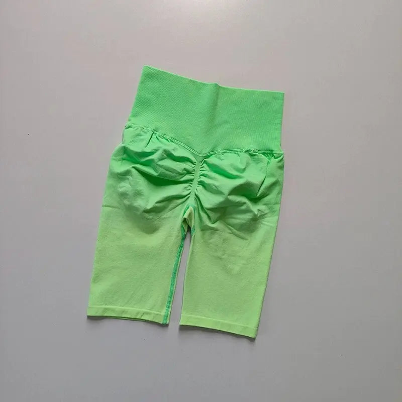 Gradient Fitness Women's High Waist Hip Lift Half Length Cycling Shorts - SHOWLU FASHION STORE