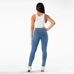 Shascullfites Melody Fit Jeans Full Length Push Up Skinny Slim High Waist Four Ways Stretchable Denim Jeans for Woman Summer SHOWLU FASHION STORE