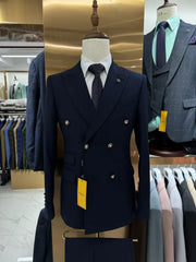 Luxury Slim Fit Mens Suits Double Breasted 2 Piece Business Ready Stock Fast Shipping