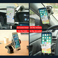 AUFU Sucker Car Phone Holder Mobile Phone Holder Stand in Car No Magnetic GPS Mount Support For iPhone 12 Xiaomi Samsung