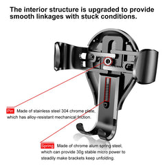 Baseus Gravity Car Phone Holder For iPhone 13 Samsung Suction Cup Car Holder For Phone in Car Mobile Phone Holder Stand 핸드폰 거치대