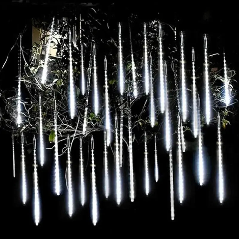 LED Meteor Shower Rain Lights Waterproof Falling Raindrop Fairy String Light for Christmas Holiday Party Patio Decor 30CM - SHOWLU FASHION STORE