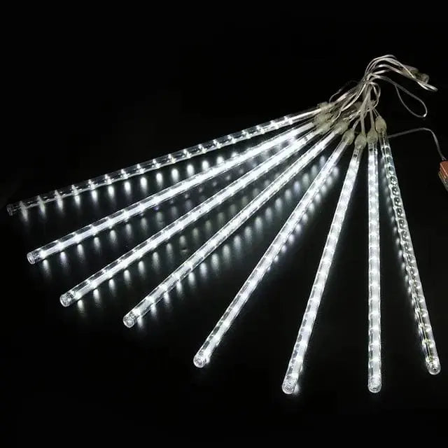 LED Meteor Shower Rain Lights Waterproof Falling Raindrop Fairy String Light for Christmas Holiday Party Patio Decor 30CM - SHOWLU FASHION STORE