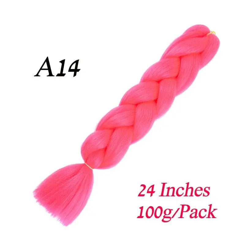 Showlu Store Nation 0 A14 / 24inches / China|1Pcs/Lot Lihui 24" Synthetic Braiding Hair Ombre Braiding Hair Packs Jumbo Braid Hair For Women Wholesale DIY Hairstyle Blue Grey